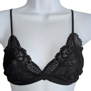 Talula Medium Black Lace Adjustable Unlined Unpadded Everyday Bra Bralette